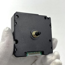 YRO Radio Watch Movement DIY Wall Clock, Dial Thickness up to 0.2 inch (5 mm), Mounting Hardware, Hour, Minute Hand, Second Hand, Japanese Instruction Manual Included (Step Second Hand Type A)