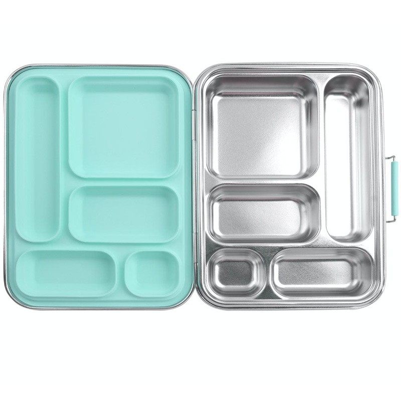 EcoCocoon Bento Lunch Boxes - 5 Compartment, Emerald Green