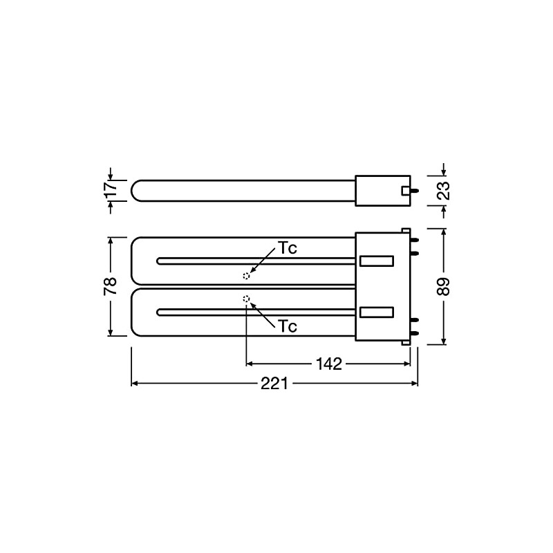 OSRAM DULUX F36 LED lamp for 2G10 base, 20 watt,