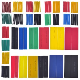 DBOO 164 Pieces Heat Shrink Tubing - Electrical Cable Shrink Cable Kit 2:1 Electric Insulation Heat Shrink Wrap Cable Sleeve 5 Colors in 8 Sizes