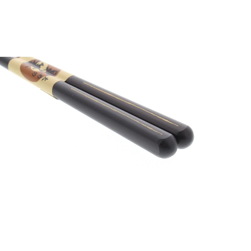 Chopsticks for Men, Thick, Black 's-bower 一半 Ebony Lacquer painted