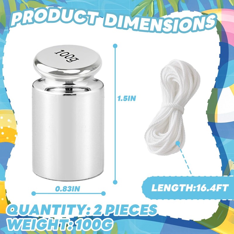 MXOYOXM 2 Pcs Pool Float Anchor Set,Pool Weights Small Float