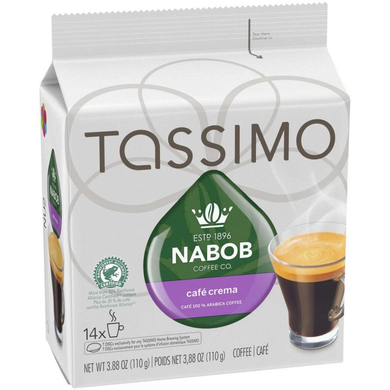 Kraft Foods Tassimo Nabob Cafe Crema Single Serve T-Discs, 110g/3.9
