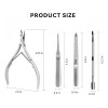 Alicate Para Cutícula Y Pedicure Acero Inoxidable 4 Pcs