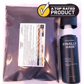 Hair Building Fibers 50 Gram Refill Plus 4.1 oz Strong Fiber Lock Spray - Refill Your Existing Bottle. Finally Hair (Pure White + Strong Spray)