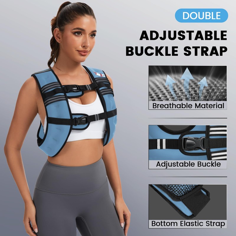 TB3C Weighted Vest 20lbs with Reflective Stripe, Body Weight Vests