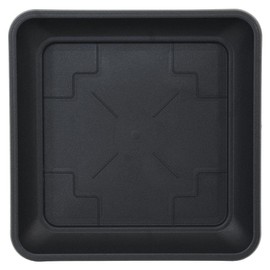 B2C Square Saucers Plastic Plant Pot/Water Trays 14cm-41cm (27cm, Anthracite)
