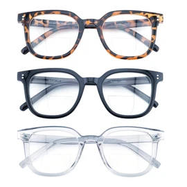 Ryegis 3 Pack Bifocal Reading Glasses,Blue Light Blocking Computer Readers for Women,Anti UV Ray Filter Eyeglasses 1.75