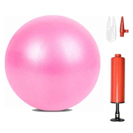 HCFGUS 6 Inch Mini Exercise Pilates Yoga Ball, Stability Ball for Yoga, Barre, Training and Physical Therapy- Improves Balance, Core Strength Yoga Ball with Inflate Pump(Pink)