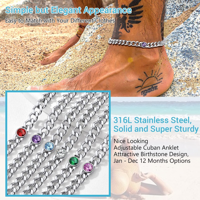 PROSTEEL Gold Anklets Adjustable Ankle Bracelets Anklet for Women Stainless