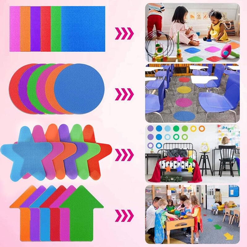 30x Carpet Markers Multi-Color Spot Markers Sit Dot Circle for