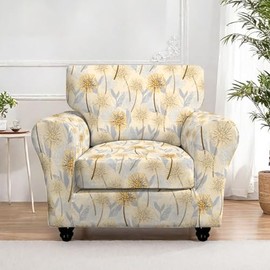 Dayiyang Elastic Bands Armchair Slipcovers - Cute Couch Cover with Cushion & Cushion Cover, Sofa Slipcover Polyester Couch Cover for Stylish Protection