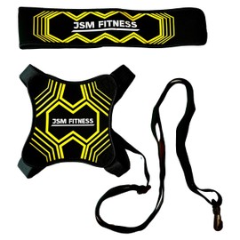 JSM FITNESS Football Kick Trainer - Adjustable Football Training Belt with Ball Holder for Kids and Adults