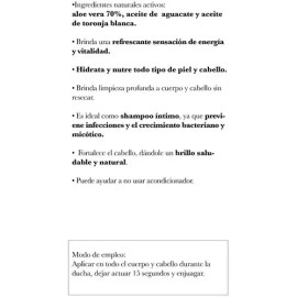 Shampoo de Aloe Vera Orgánico  Organic Aloe Vera Shampoo  Body Wash                                                                                   
