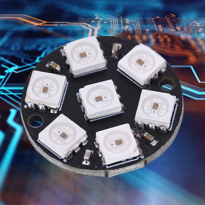10Pcs LED Driver Development Board Round Built In Color Light