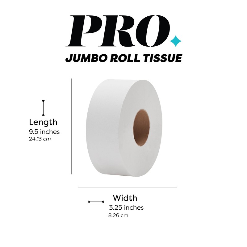 SMPLY PRO Jumbo Roll Tissue – 1,000' Rolls, 12-Roll Case