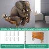 20 Inchs Teak Folding Shower Seat Wall Mounted, Fold Down