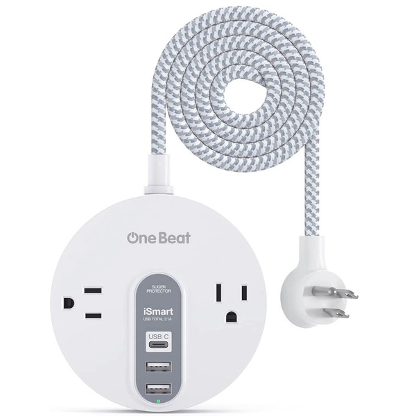 Power Strip Surge Protector with USB C - Extension Cord