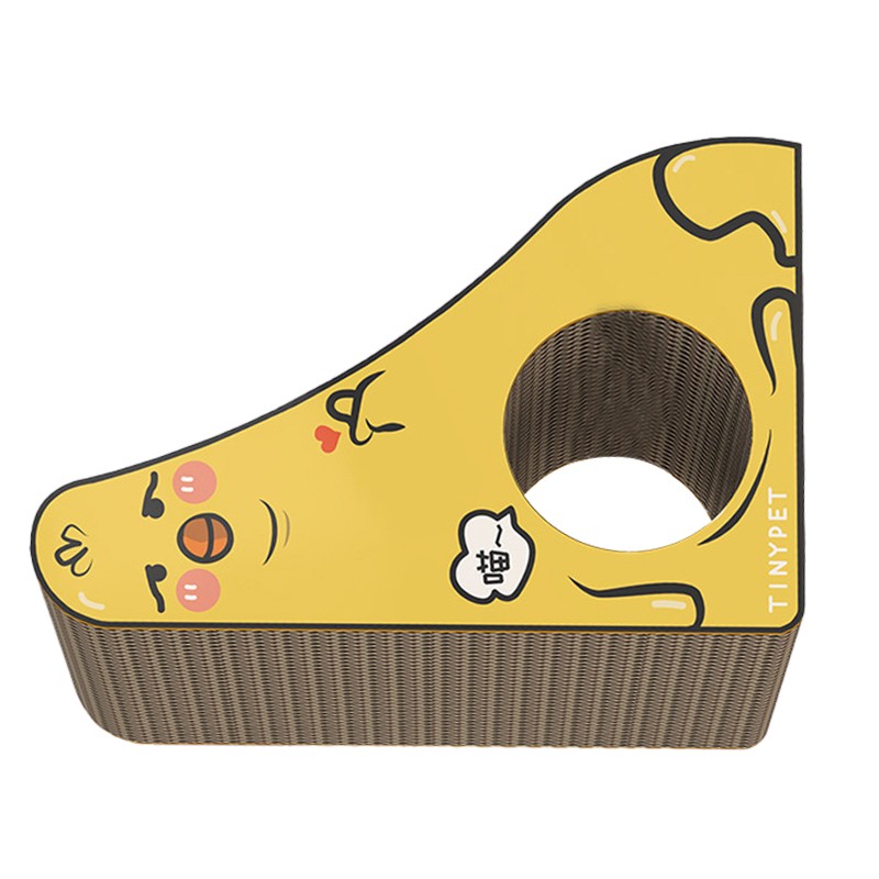 Triangle Cat Scratcher Slope Corrugated Cardboard Slope Vertical Pad with