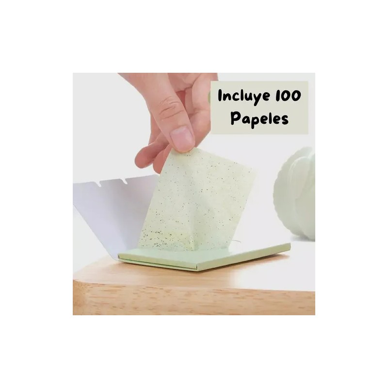 Papel Facial Absorbente De Grasa Elimina Brillo Portatil 1pz
