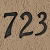 Hy-Ko 4” Classic Black Reflective Plastic House Number, Modern Raised