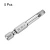 sourcing map 5pcs Hex Head Wrench Drill Bit 5mm (H5)