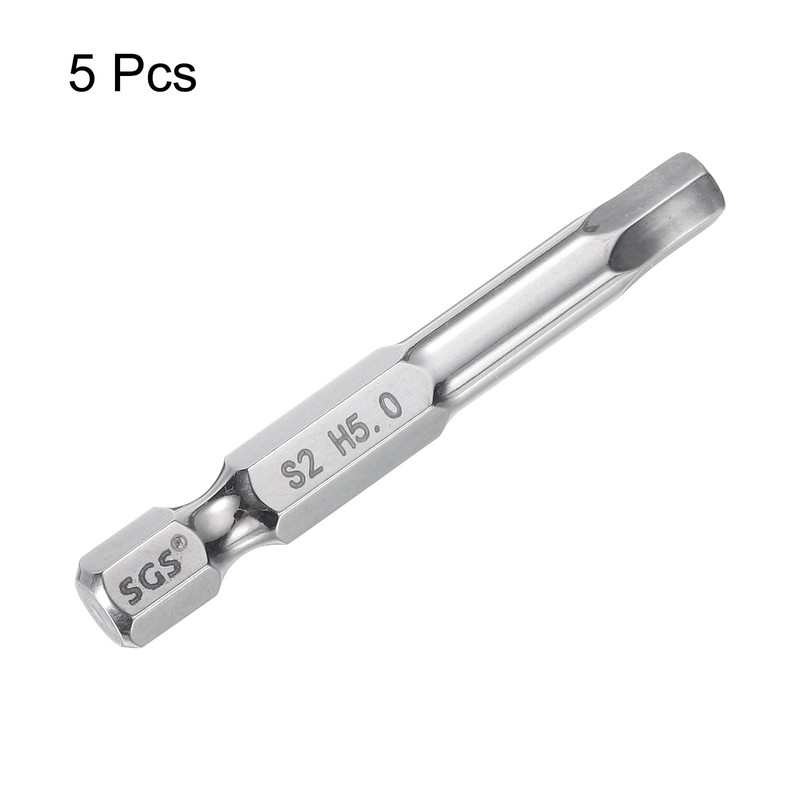 sourcing map 5pcs Hex Head Wrench Drill Bit 5mm (H5)