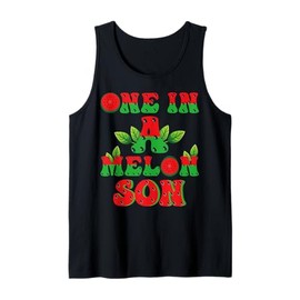 Mens Watermelon Birthday Party One In A Melon Son Tank Top