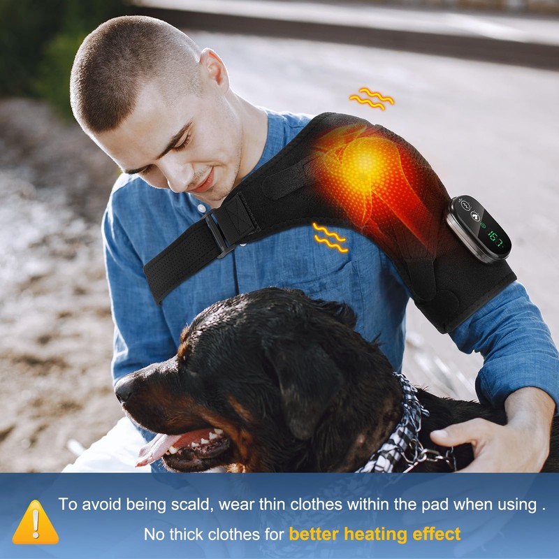 Shoulder Heating Pad, 3 Heat Levels & 3 Vibration Modes