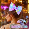 JEAIRTS Light Up Hair Bow Clip Glow LED Birthday Bow
