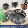 Retyion Exquisite Metal Mosquito Coil Holder Long-Lasting Coil Incense Burner