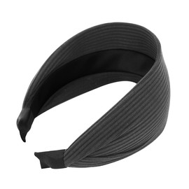 axy Wide Knitted Fabric Headband Beautiful Women's Headband Hair Accessories Hair Band Hair Band HR38A (Dark Grey, Extra Wide)