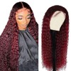 Weeybay Real Hair Wig for Women Wigs Curly Wave Human