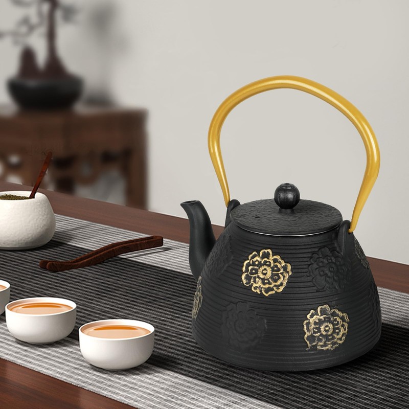 Ufine Cast Iron Teapot with Infuser for Loose Leaf Tea