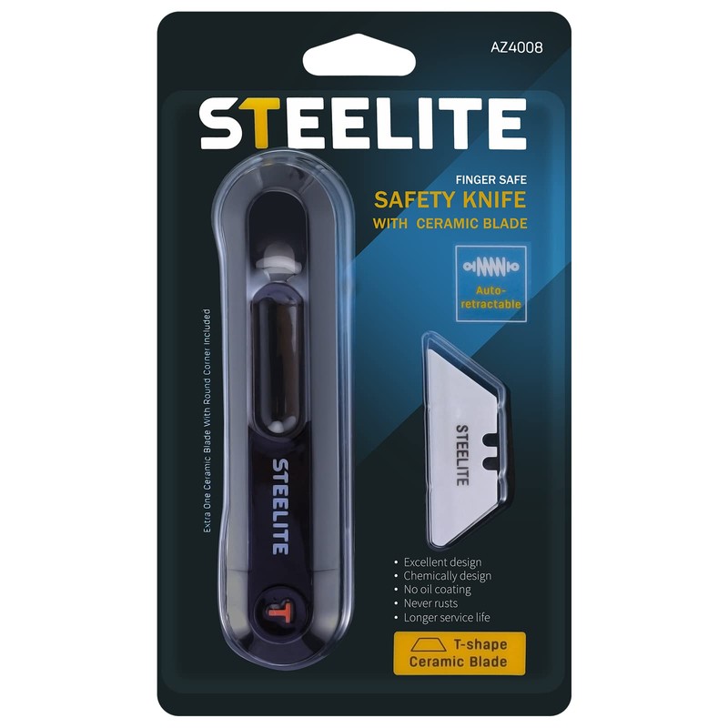 Steelite Box Cutter Ceramic Auto-retract Cutter Safe Unboxing Kinves Extra