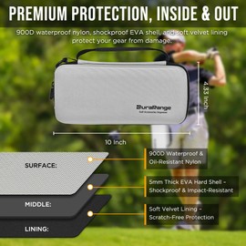 DURARANGE Golf Glove Holder Case with Glove Shaper - Portable Golf Accessories Organizer for Men & Women - Large Capacity for Balls, Tees, Markers - Ideal Gift - Grey