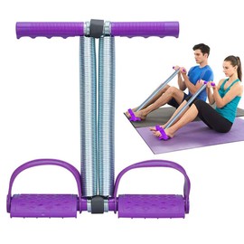 COVVY Elastic Sit Up Equipment, Pull Rope Dual Spring Tension Foot Pedal Sit Up Equipment for Abdominal, Leg Exerciser Tummy Trimmer Sport Fitness Slimming Training Bodybuilding at Home Gym