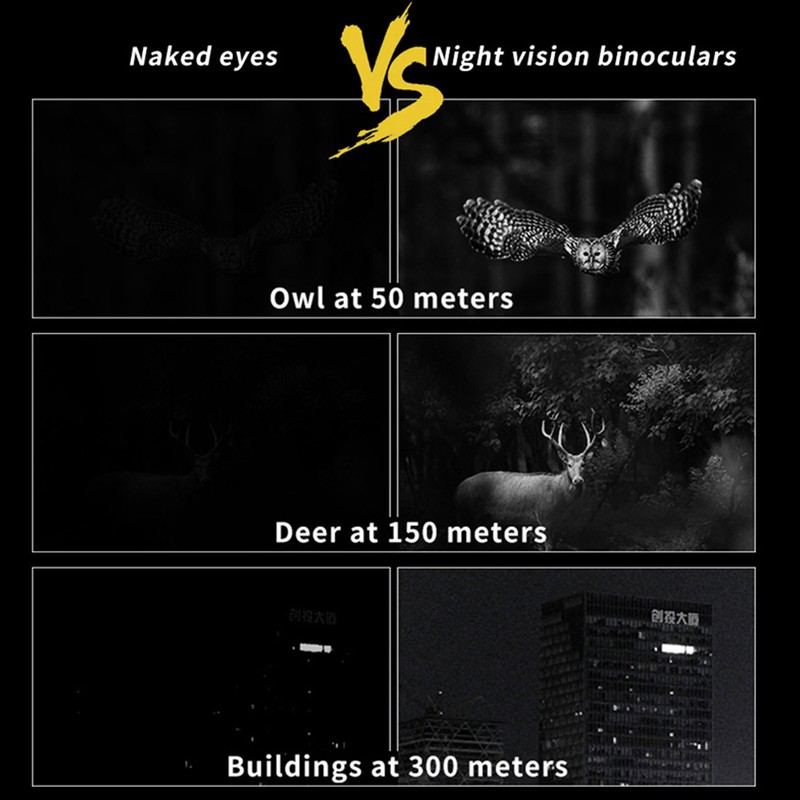 8X Night Vision Binoculars 3.2inch TFT Screen 984.3ft Range IP54
