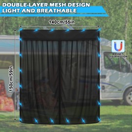 Roadtime Roadtime Moskitonetz Magnetisch Kompatibel fr Ford Transit Connect 13-25 Heckklappen, Auto Insektennetz Einlagig Fliegengitter Insektenschutz Sonnenschutz, Schattennetz fr Camping