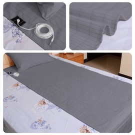 NIULAFR 1Pc Grounding Sheets with Silver Fiber & Organic Cotton - Conductive with Grounding Cord, Grounding Keep Good Sleep, Natural Health(35*90)