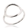 Sovats Ladies Open Circle Hammered Ring 925 Sterling Silver, Sterling