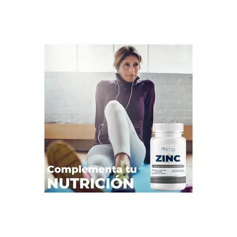 Naíma Zinc 500mg C/ Vitamina C y Jengibre 100 Cápsulas
