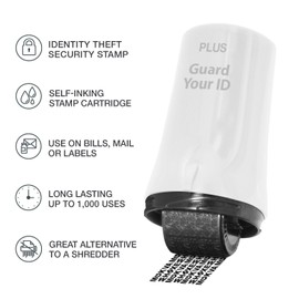Guard Your ID Advanced 2.0 Roller 3-Pack for Identity Theft Protection, Confidential Security Stamp Mixed Color Kit (Turquoise, Green, White)