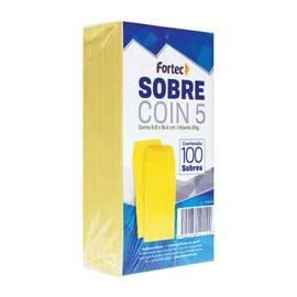 Sobre Coin 100 pz color Manila - Sobre para billetes y monedas