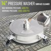 Hourleey 14" Pressure Washer Surface Cleaner, Stainless Steel Surface Cleaner