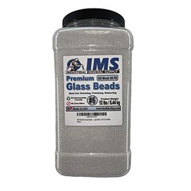 IMS #6 Premium Glass Beads - Large - 12 lbs5.44 kg - Blasting Media - 50-70 US Mesh, White