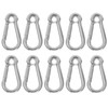 10Pcs Snap Hook Stainless Steel Safety Rope Spring Carabiner Hanging