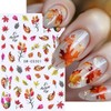 6 Sheets Fall Nail Art Stickers Autumn Maple Leaf Nail