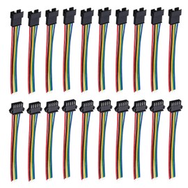 sourcing map Male to Female 5Pin Breadboard Jumper Wire 2.54mm Pitch Ribbon Cable 20cm Long Electronics Breadboard Ribbon Cables for Breadboard Electronic Projects Pack of 10
