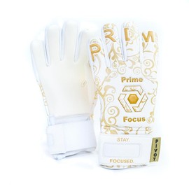Prime Focus Goalkeeping Pivot Gold Gloves - Superior Grip & Lightweight Construction - Specification: Size 9